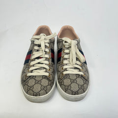 Gucci Beige GG Supreme Ace Sneaker Size 37.5