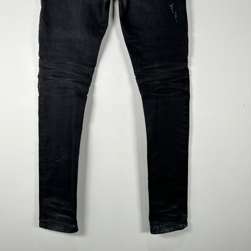 Balmain Black Biker Jeans Size 27
