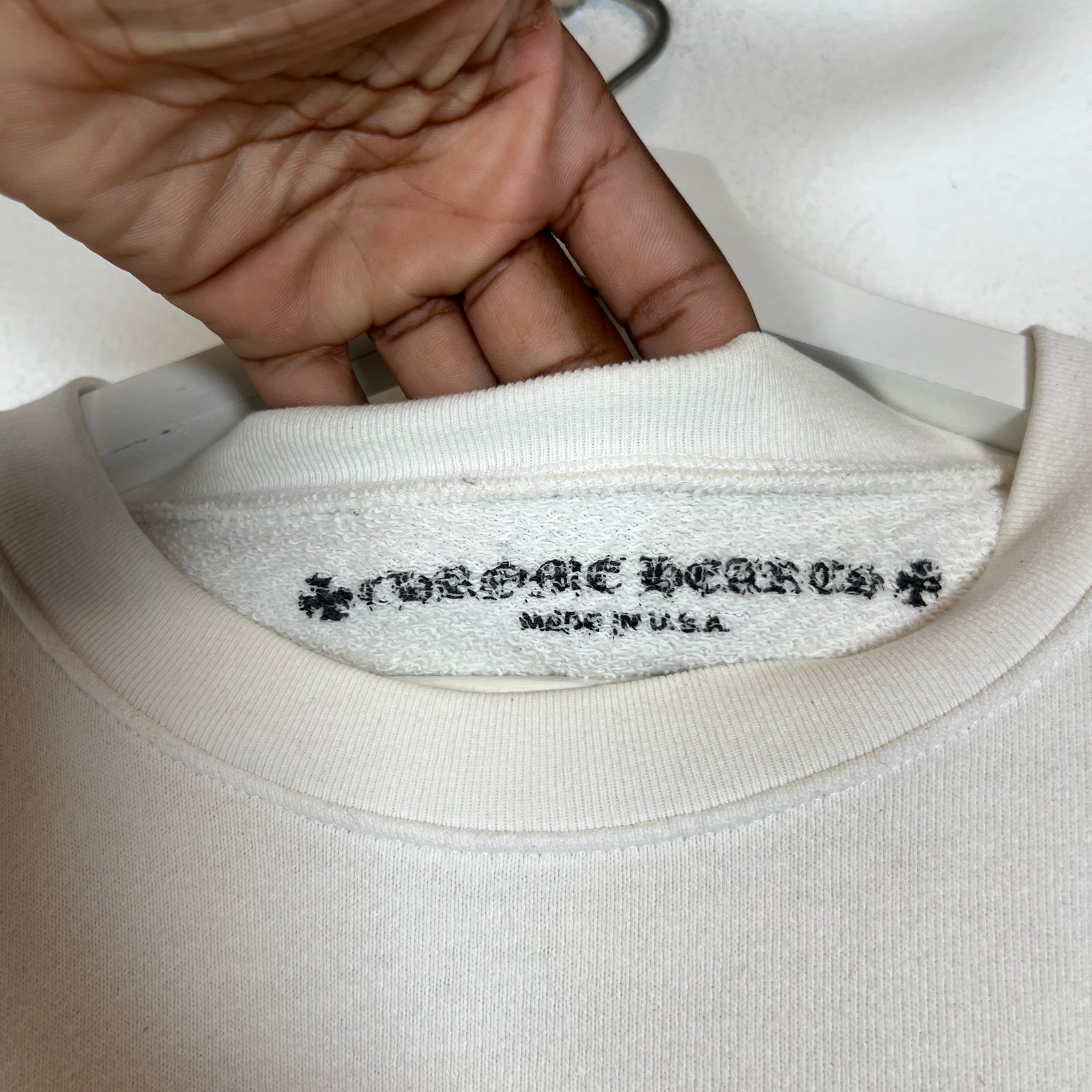 Chrome Hearts White Matty Boy Retro Cycle Crewneck Size L