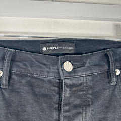 Purple Black Distressed Jeans Size 38