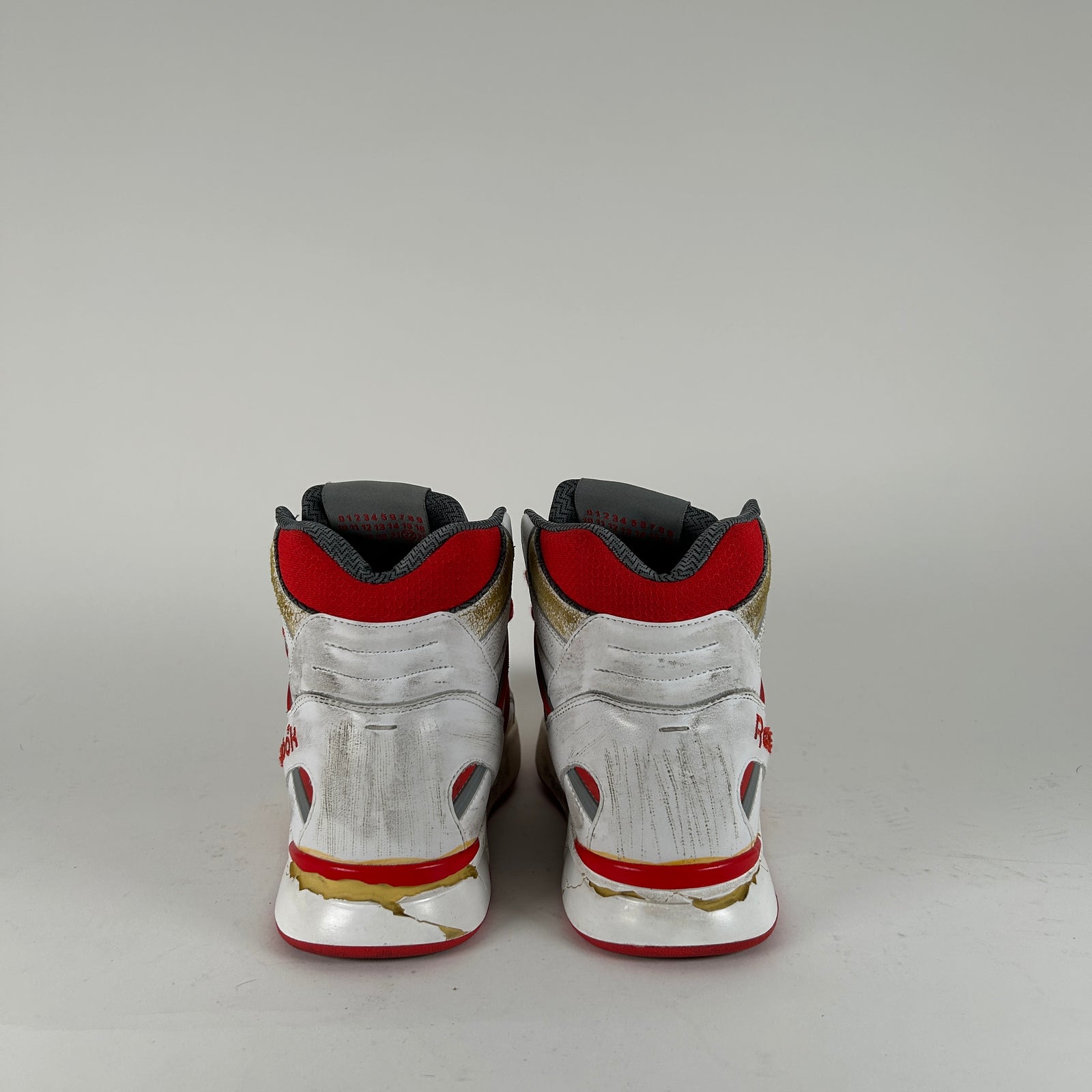 Maison Margiela x Reebook White/Red 'TZ Pump' High-Top Sneaker Size 10