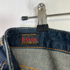 Evisu Seagull-Print Multi Pocket Denim Skirt