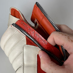 Rick Owens Orange Lamb Leather Geobaskets Size 41