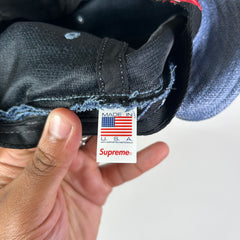 Supreme Blue Raffia Crusher Hat