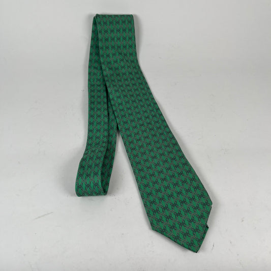 Hermes Green Chain Link Tie