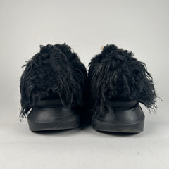 Rick Owens Drkshdw Black Fur Abstract Ramone Low-Top Size 8.5