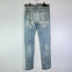 Amiri Lightwash Zebra Patch Distressed Jeans