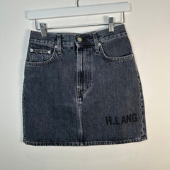 Helmut Lang Greywash Denim Skirt Size 27