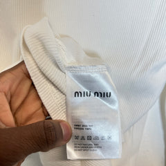 Miu Miu Ribbed Knit Longsleeve Shirt Size L