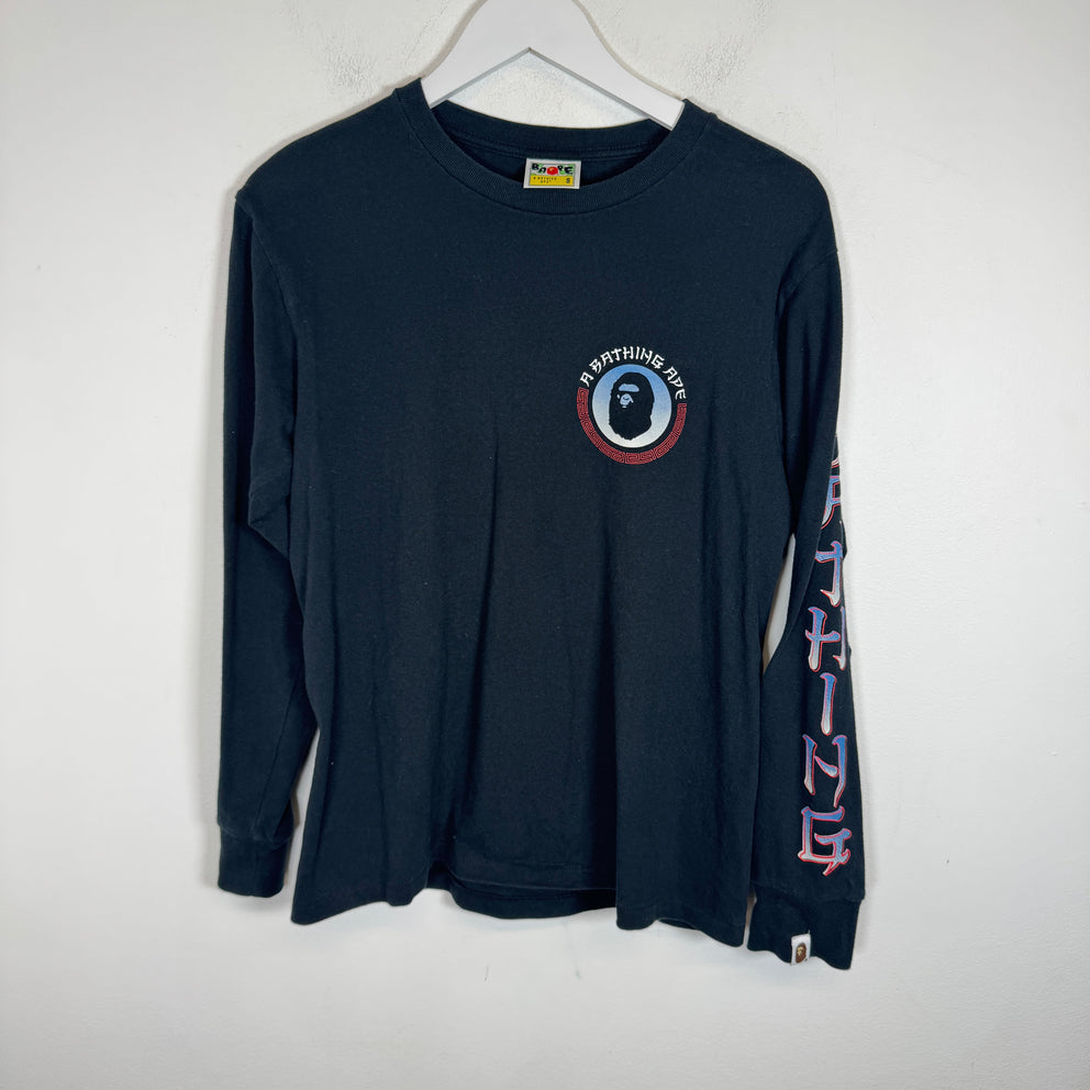 Bape Black 'Master' Logo Longsleeve Size S
