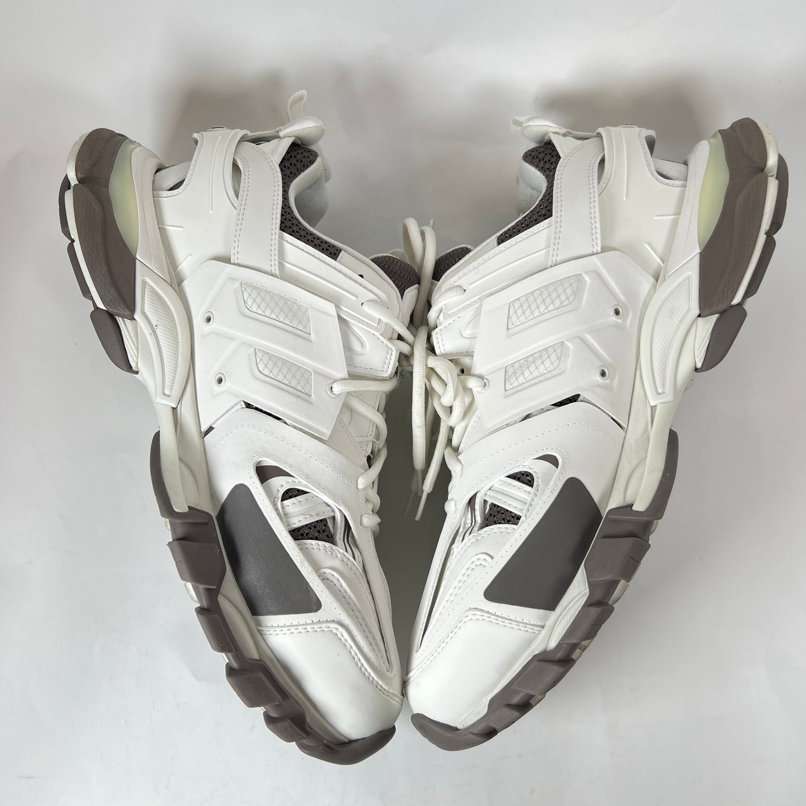 Balenciaga White/Brown Track Sneaker Size 45