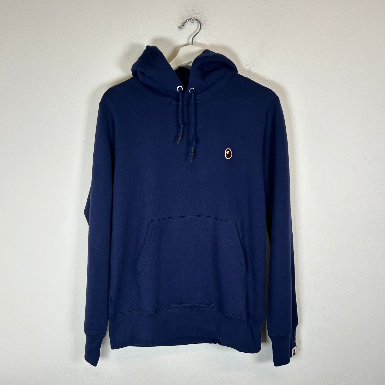 Bape Navy Ape Head Hoodie Size M