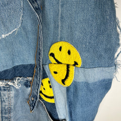 Kapital Baja Denim Patchwork Poncho Hoodie Size OS