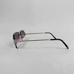 Cartier Silver Rectangle Rimless Glasses