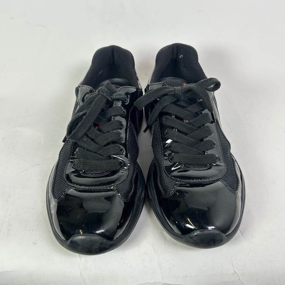 Prada Patent Leather Low-Top America Cups