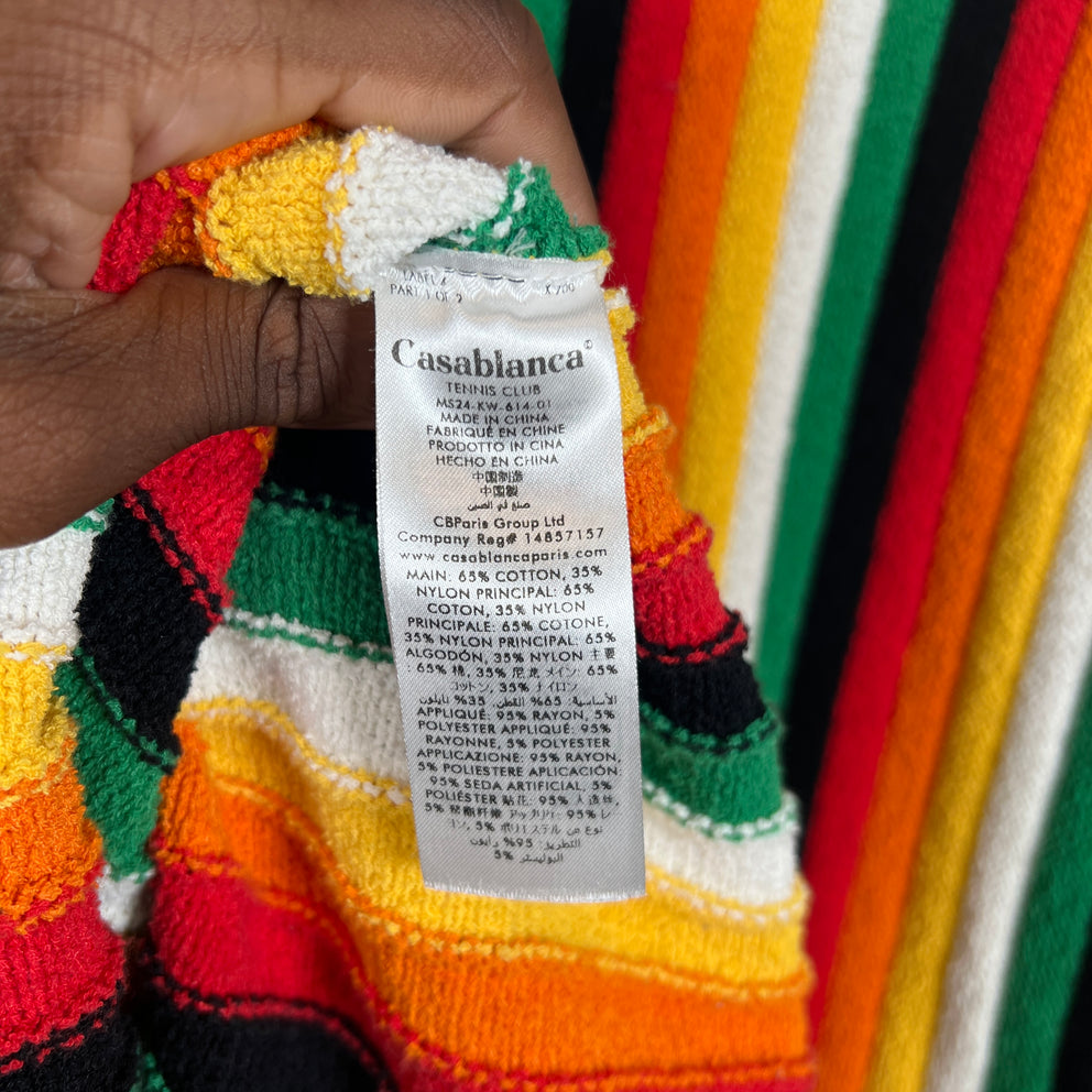 Casablanca Multicolor Striped Towel Shirt Size L