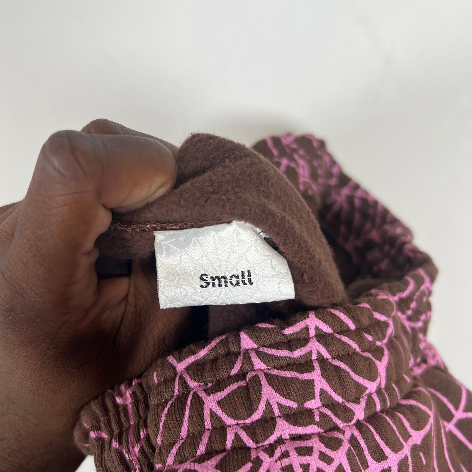 Sp5der Brown AOP Sweatpants Size S