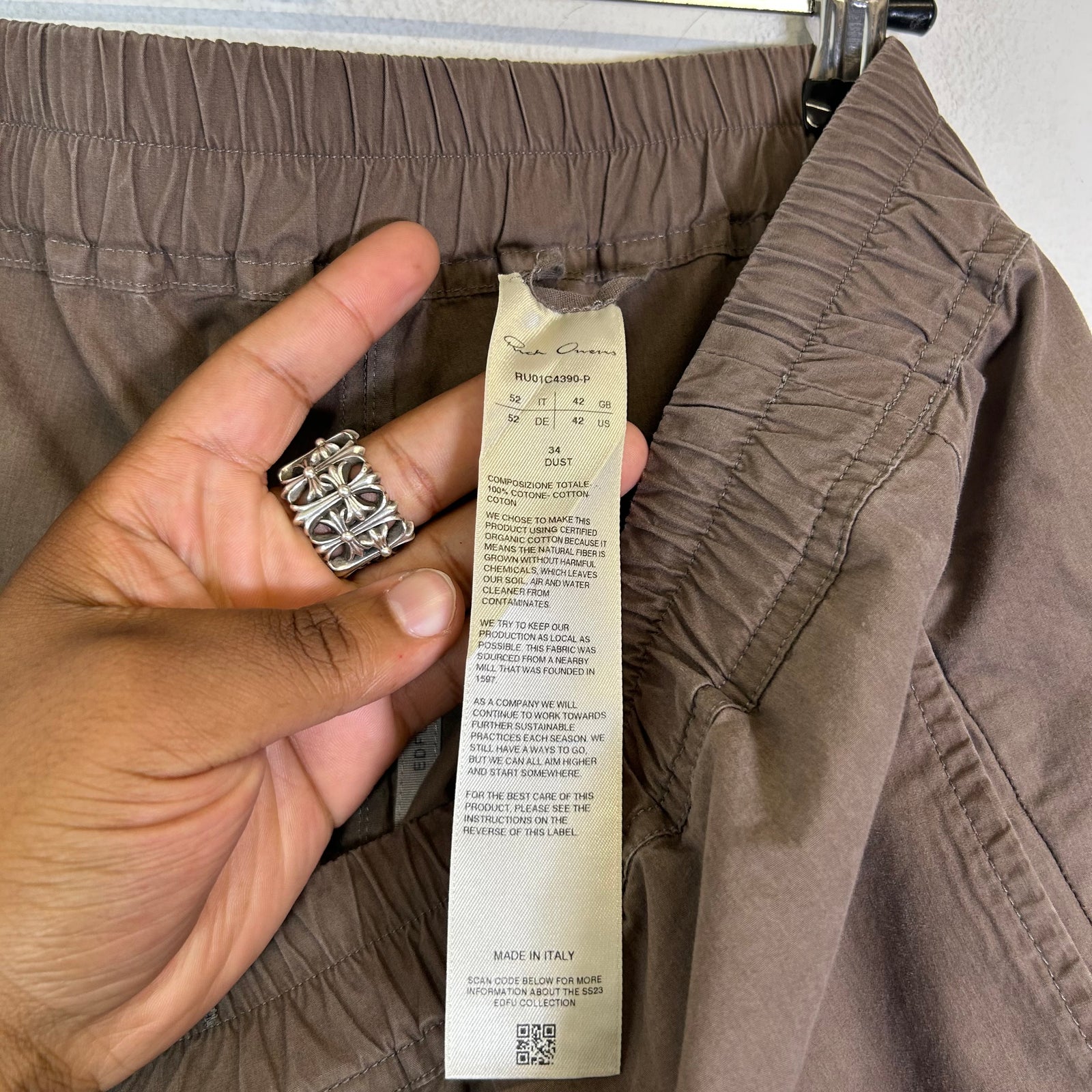 Rick Owens SS23 EDFU Dust Drawstring Pants