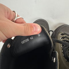 Alexander McQueen Olive Tread Slick Boots Size 42