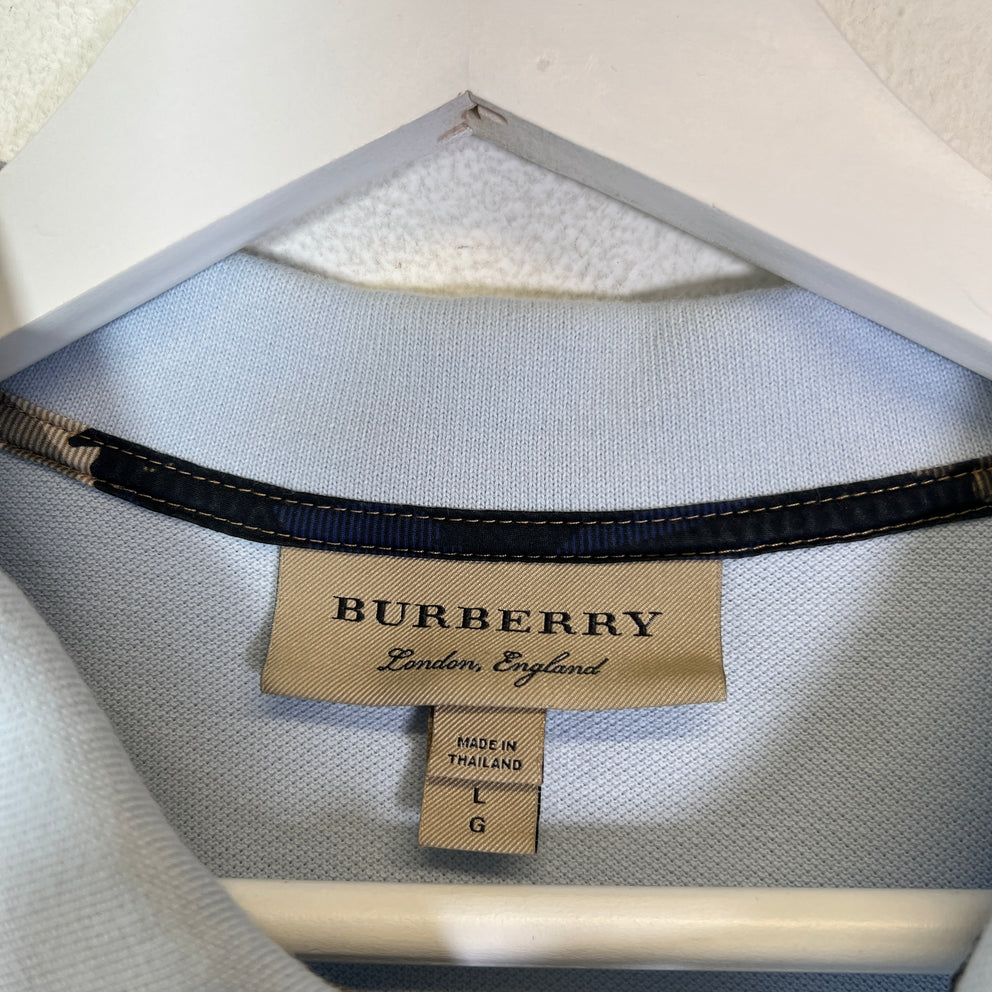 Burberry Light Blue Hatley Camo Polo Shirt
