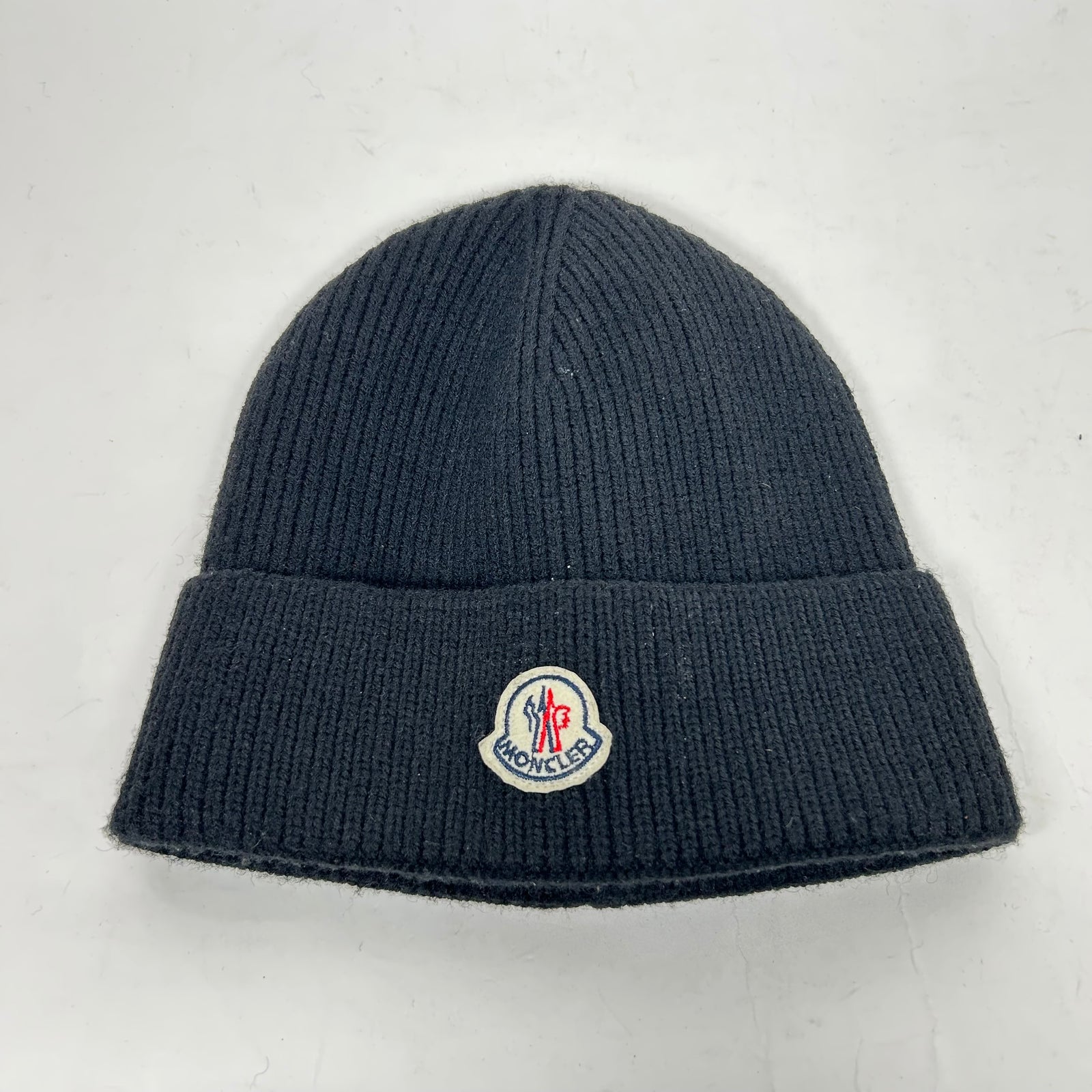 Moncler Black Logo Beanie