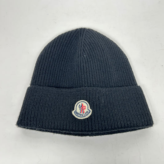 Moncler Black Logo Beanie