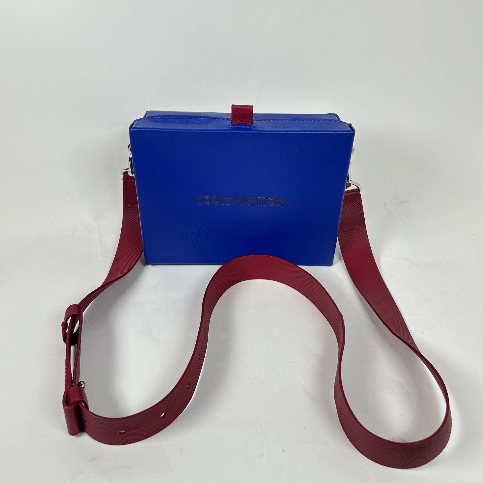 Louis Vuitton Blue Leather Shopper Crossbody Bag