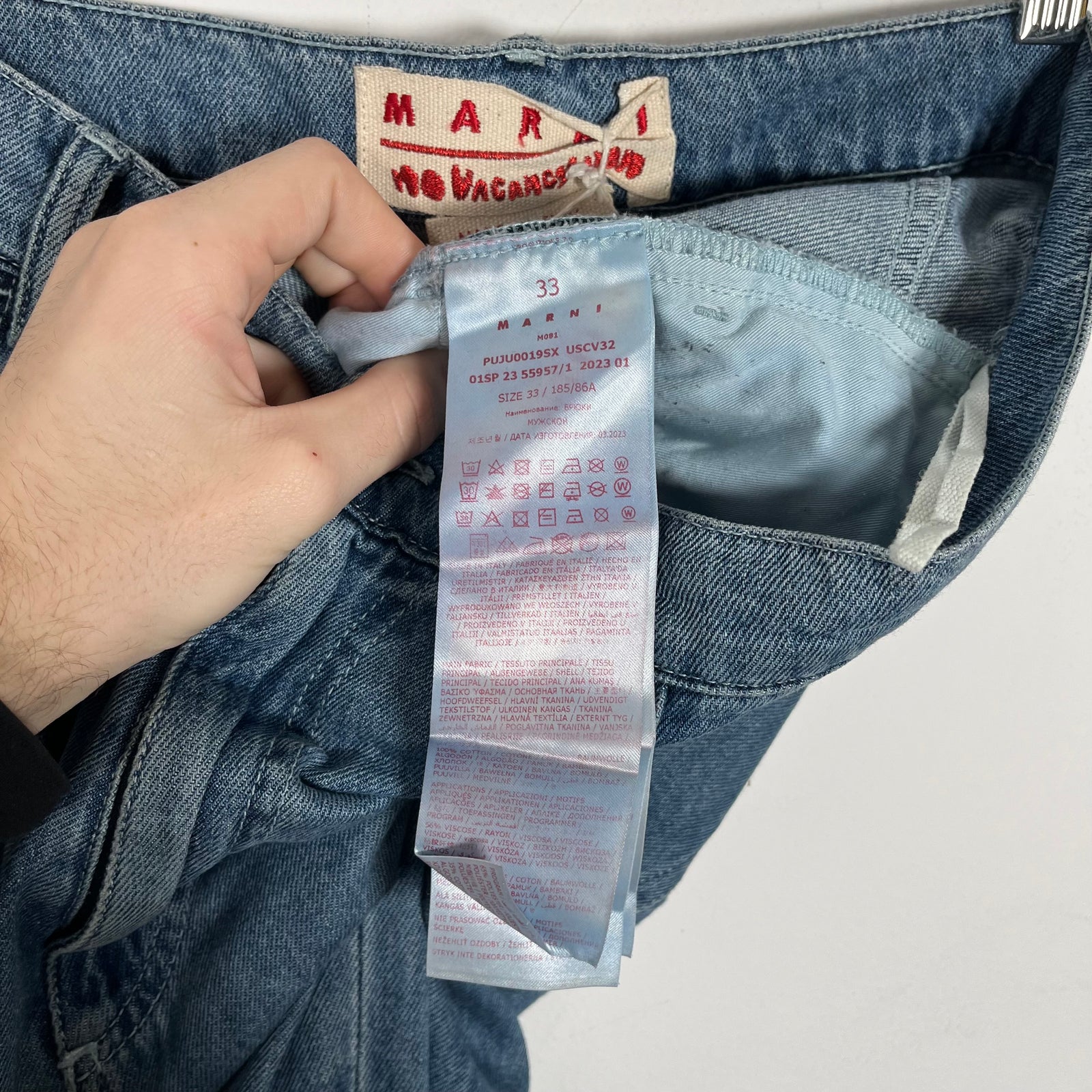 Marni x No Vacancy Logo Patchwork Jeans Size 33