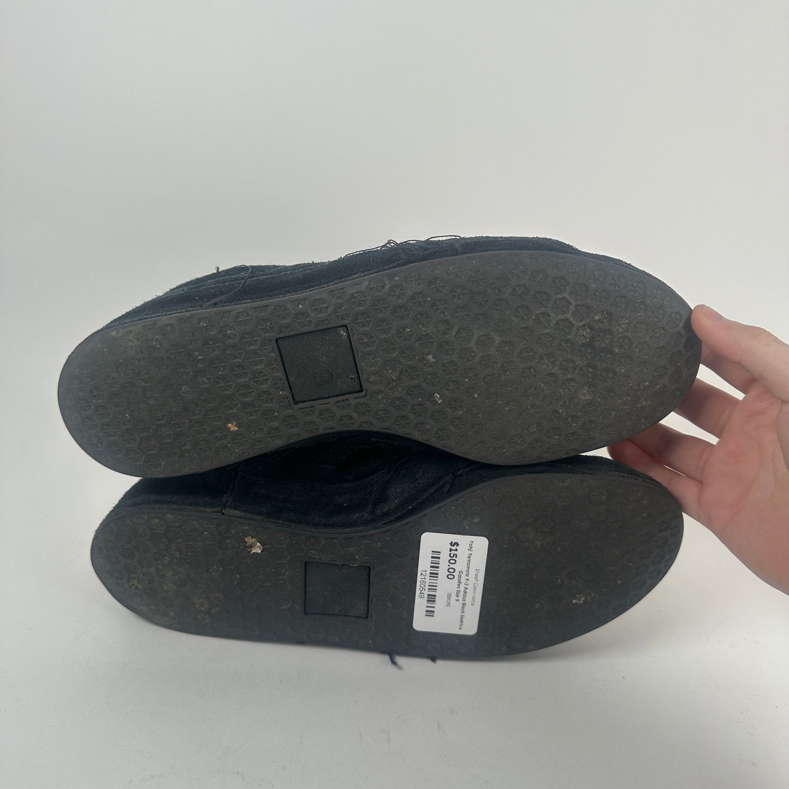 Yohji Yamamoto Y-3 Adidas Black Sashiko Gazelles Size 9