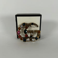 Gucci GG Multi Crystal Broach