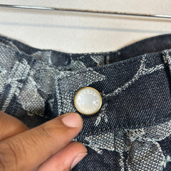Louis Vuitton Floral Jacquard Denim Shorts Size 32