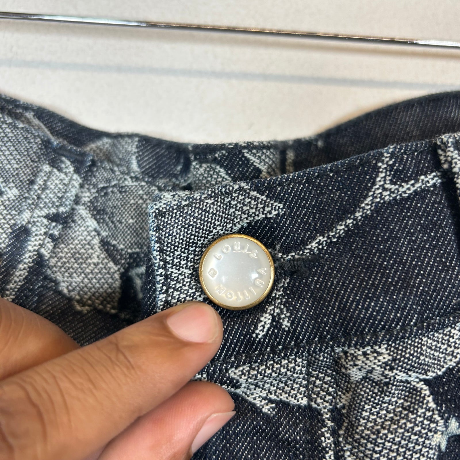Louis Vuitton Floral Jacquard Denim Shorts Size 32