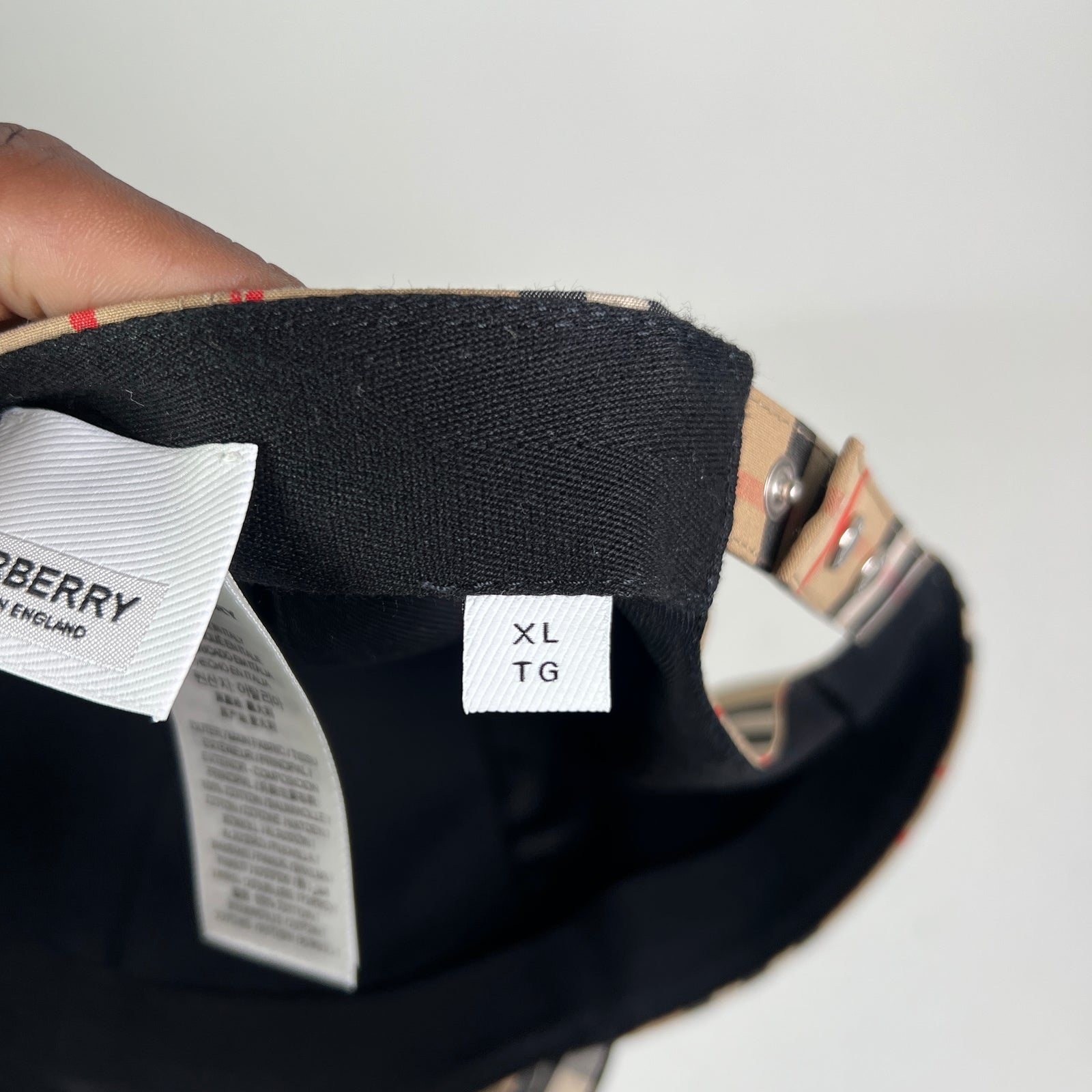 Burberry TB Check Baseball Cap