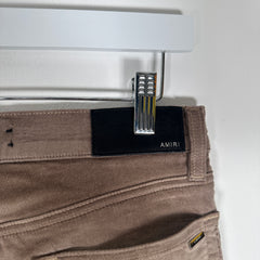 Amiri Velour Flare Brown Pants Size 28