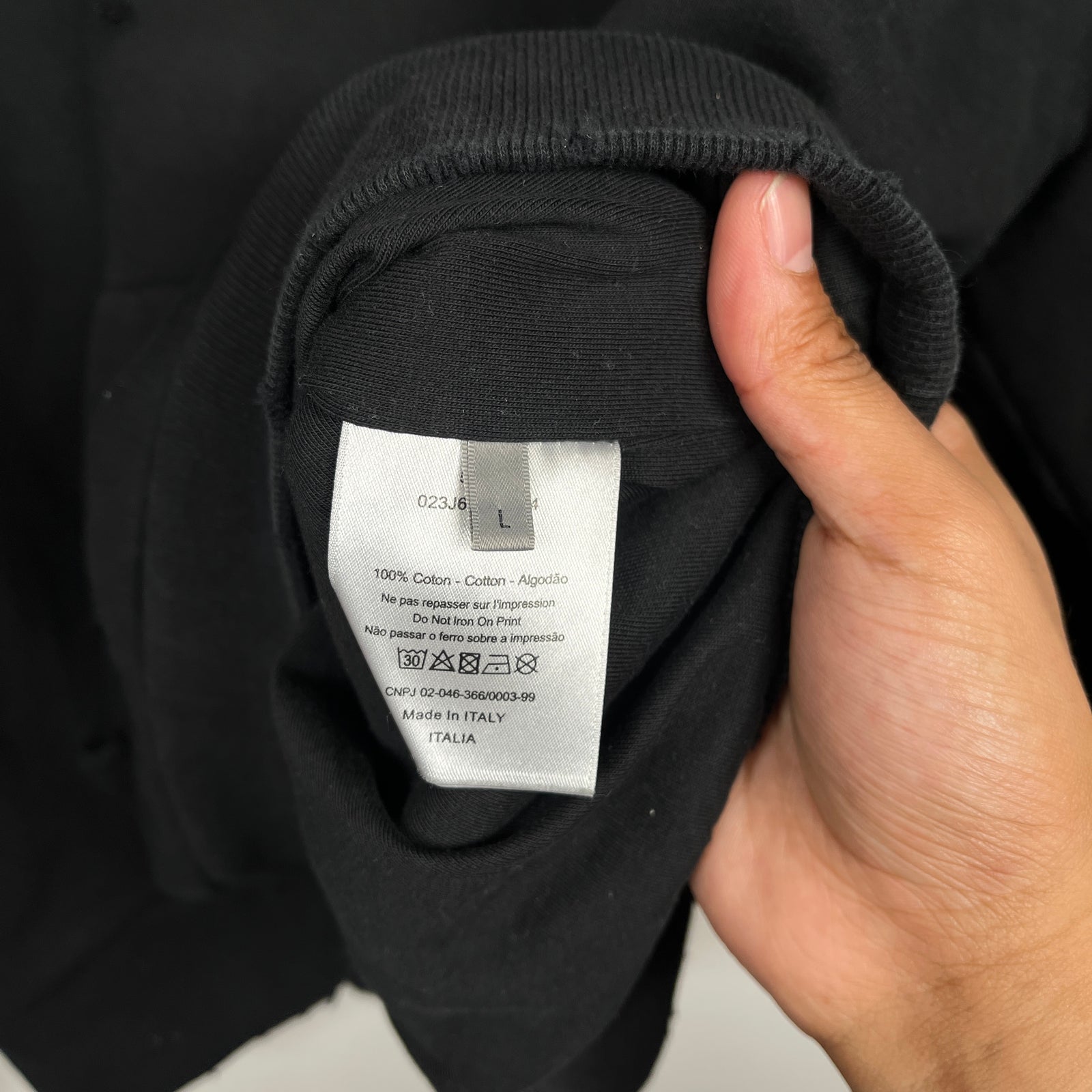 Christian Dior Couture Black Distressed Hoodie Size L
