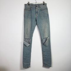 Saint Laurent SS15 D03 Mudwash Distressed Denim Jeans