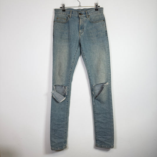 Saint Laurent SS15 D03 Mudwash Distressed Denim Jeans