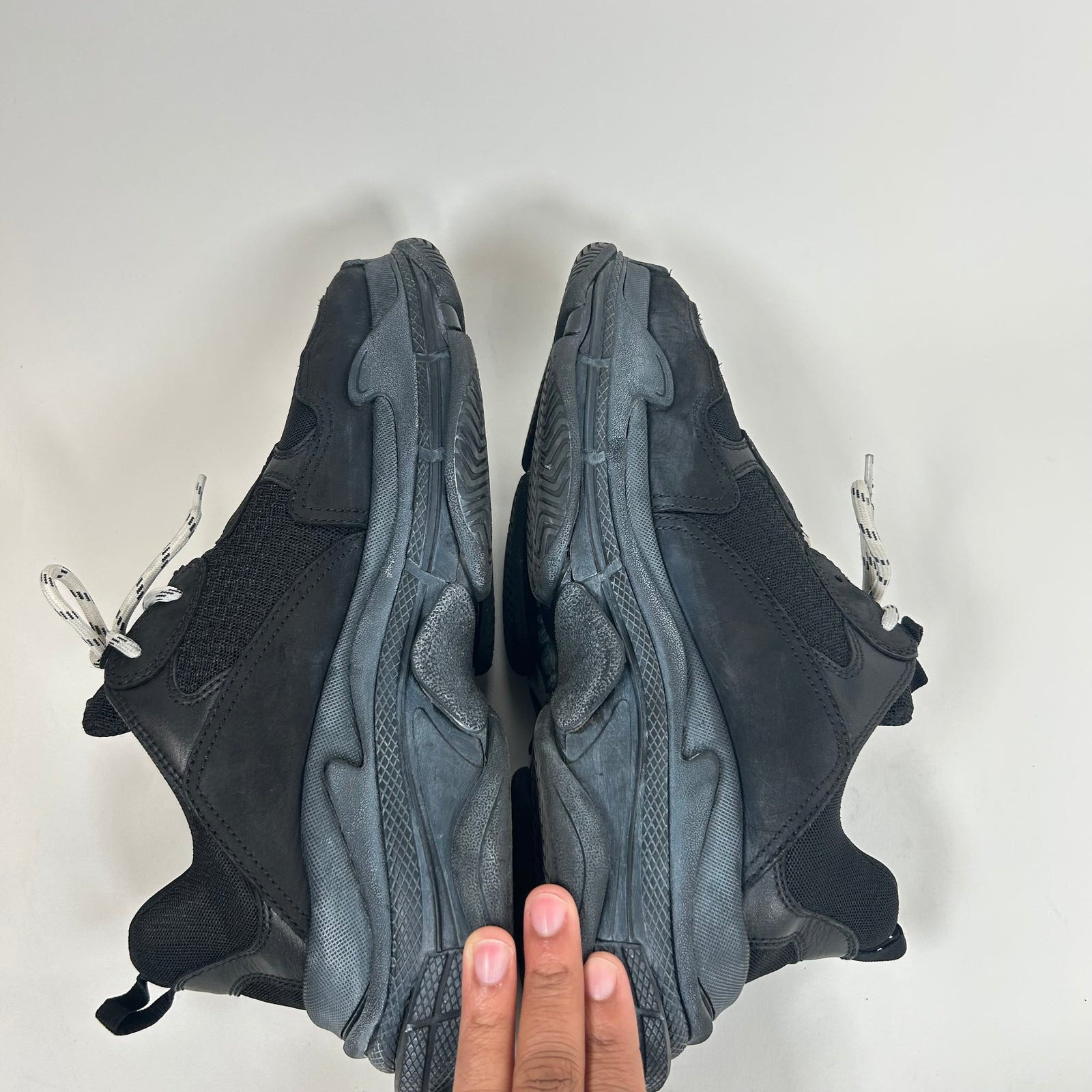 Balenciaga Black/Black Triple S Sneaker Size 44