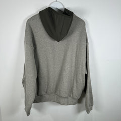 Essentials Oatmeal Nylon Fleece Hoodie Size M