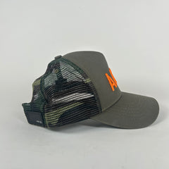 Amiri Military Stencil Green Trucker Hat