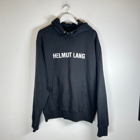 Helmut Lang Black Core Logo Hoodie Size XXL