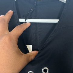 Rick Owens Drkshdw Black Eyelet Tee Size L