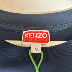 Kenzo Navy Flower Logo T-shirt Size M