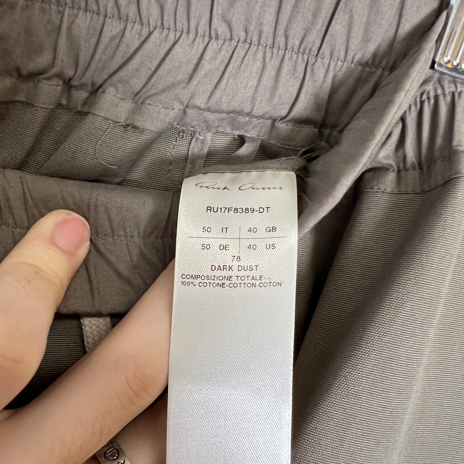 Rick Owens Cargo Pod Dust Shorts Size 50
