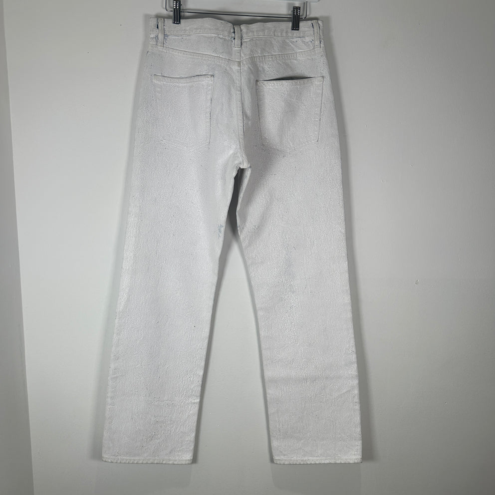 Maison Margiela White Painted Jeans Size 32