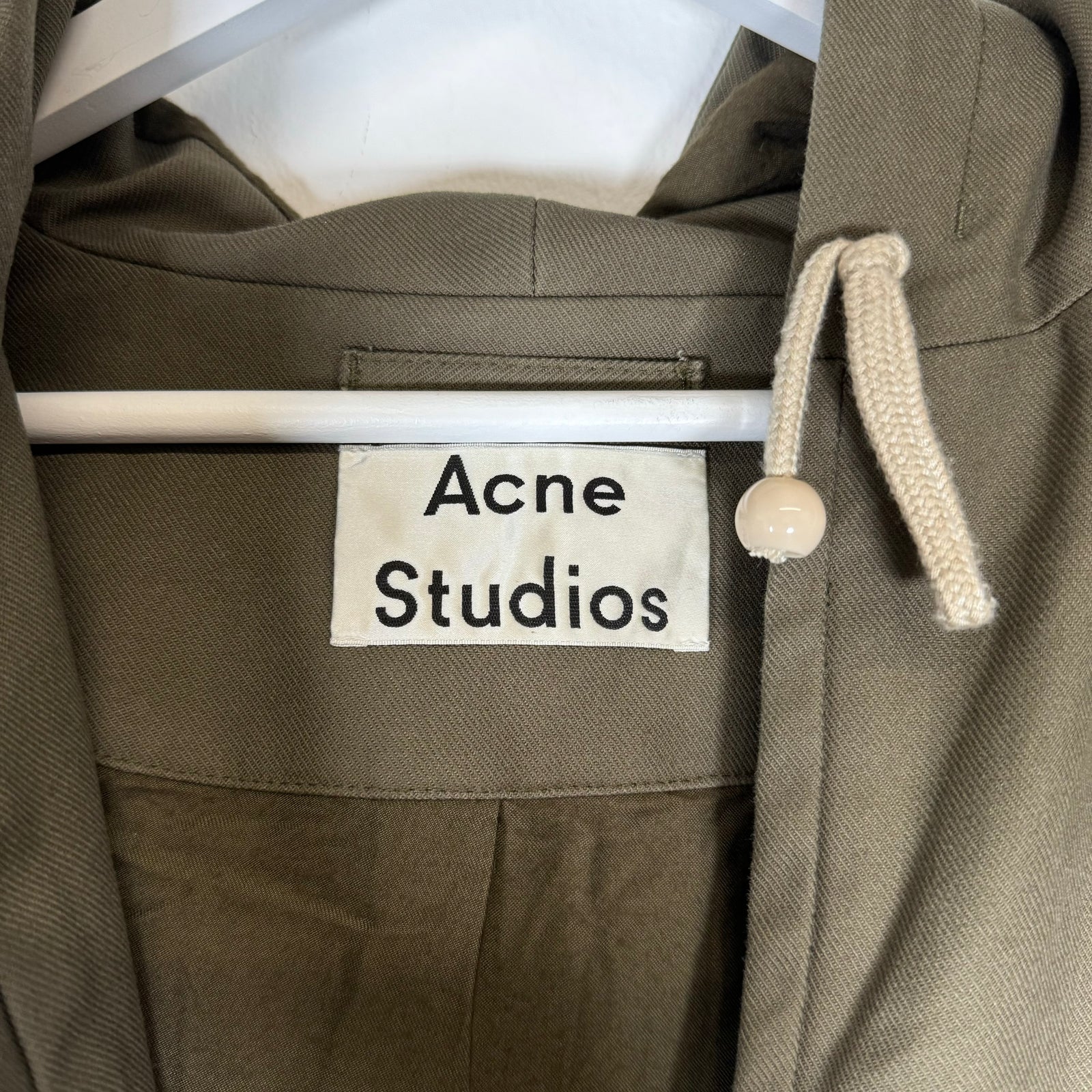 Acne Studios Olive Fishtail Parka Size M