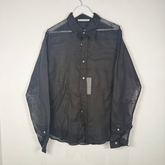 Acne Studios Sheer Black Button Up Size 50