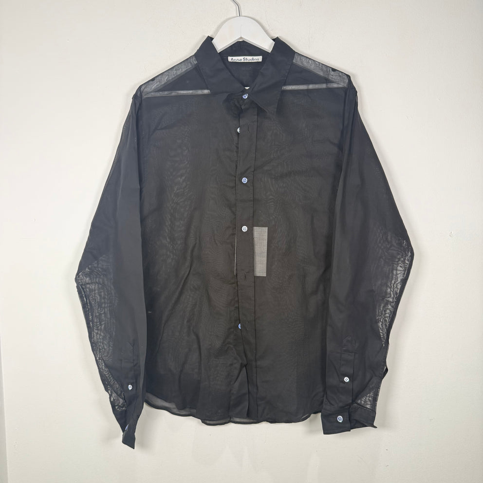 Acne Studios Sheer Black Button Up Size 50