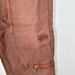 Stussy Brown Multi-Zip Cargo Pants Size 34
