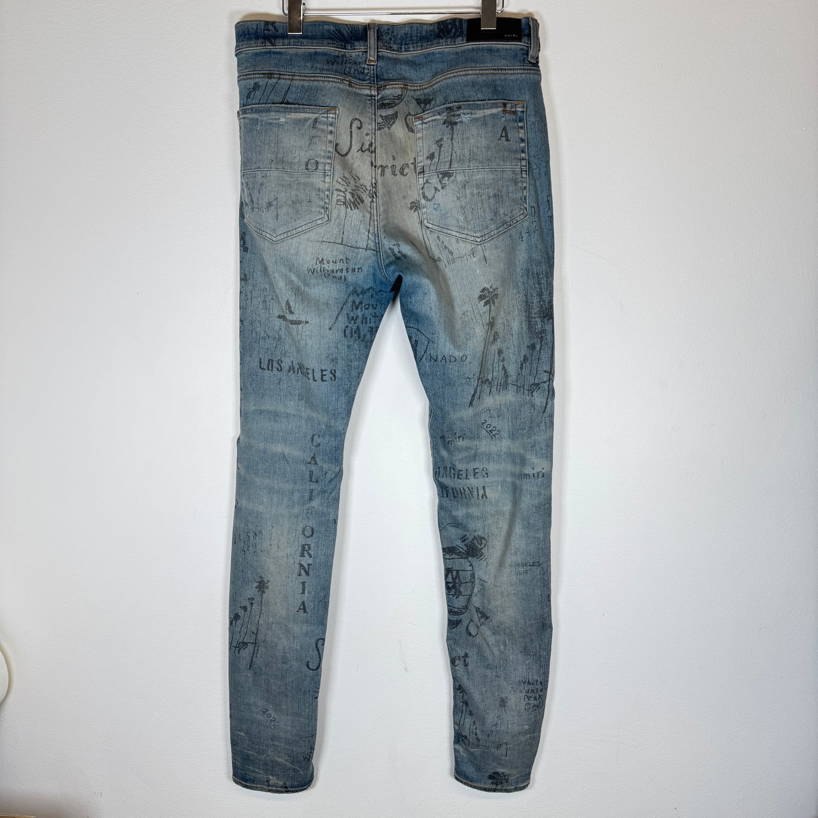 Amiri Lightwash Military Stencil Jeans Size 36